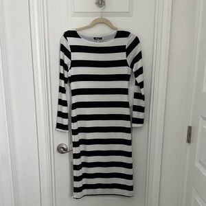 Black and White Striped Dress
